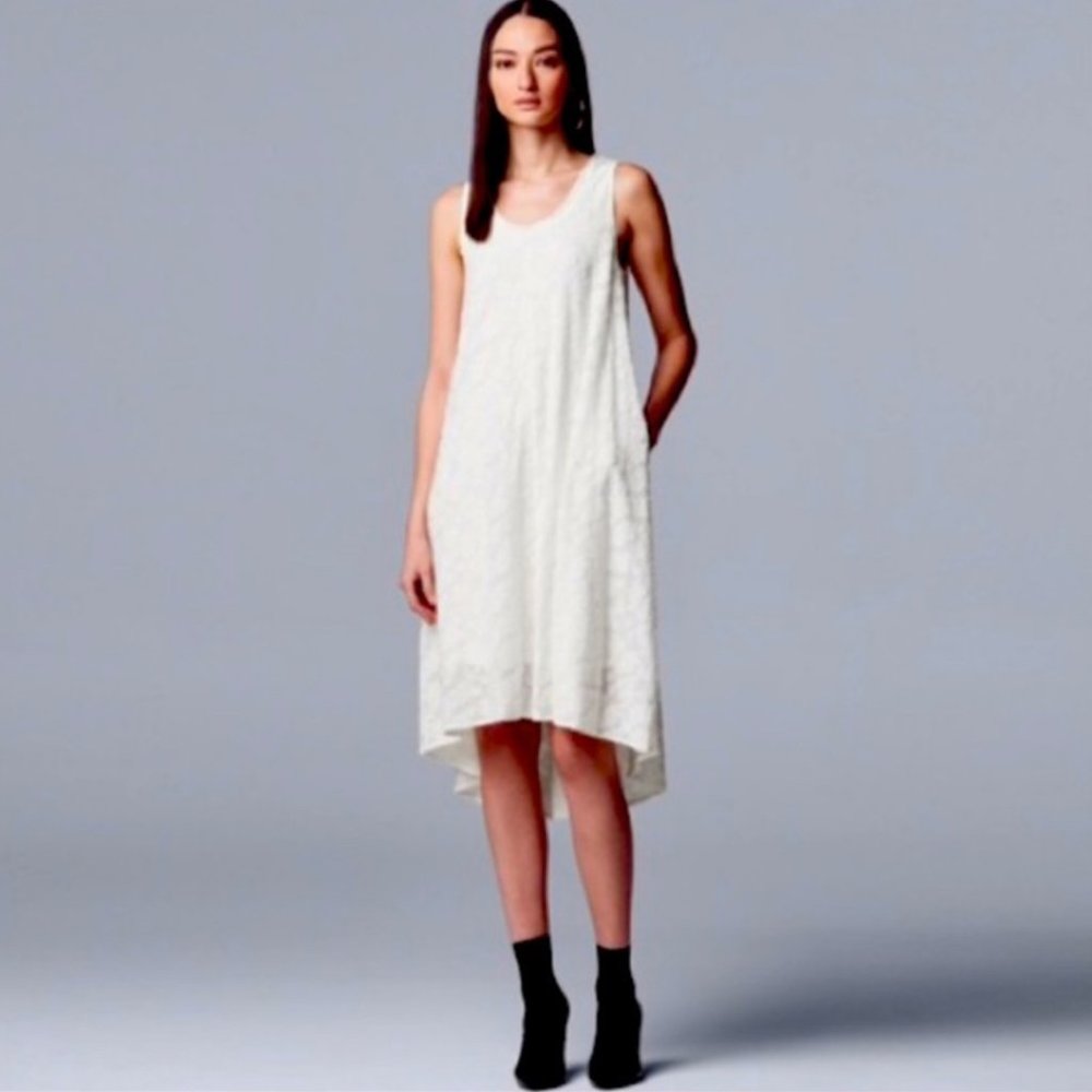 SIMPLY VERA Hi Lo White Knight Tank Dress